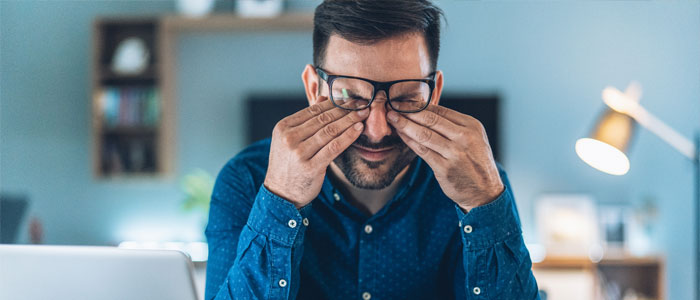 a guy feeling stressed